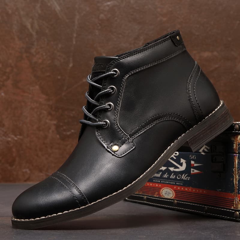 Botas hombre cómodas de cuero genuino premium