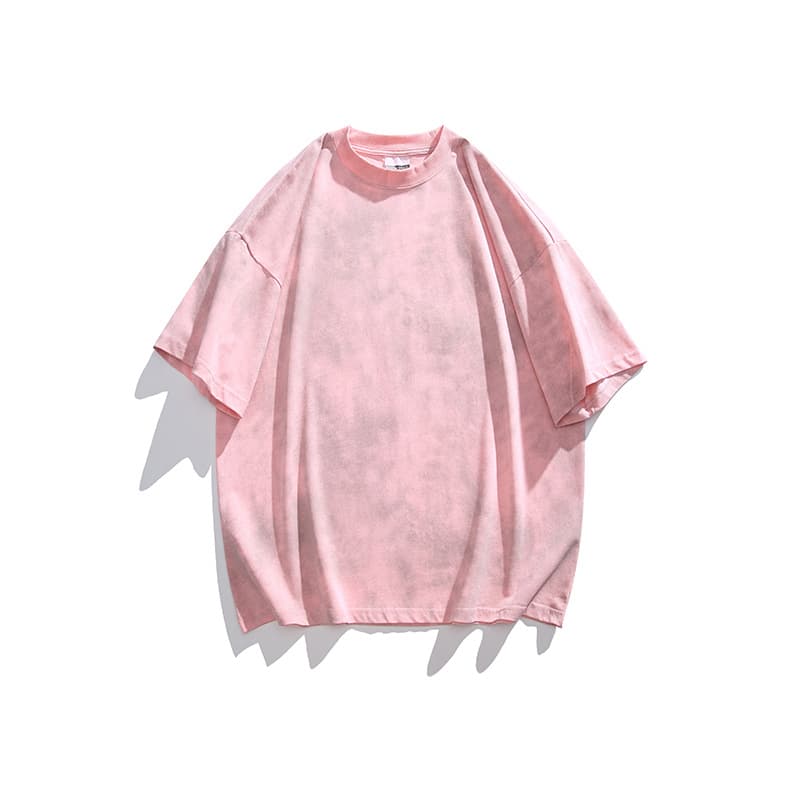 Camiseta desgastada de algodón puro colores dopamina