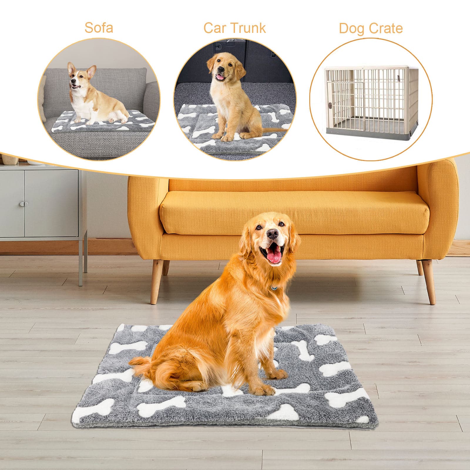 Cama reversible lavable para perros y gatos