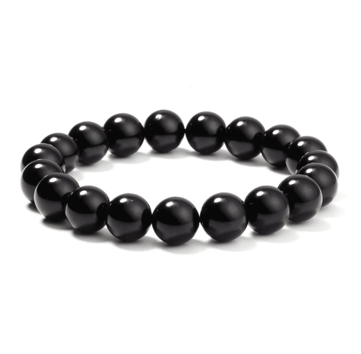 Pulsera de ónix negro con cuentas de 8mm