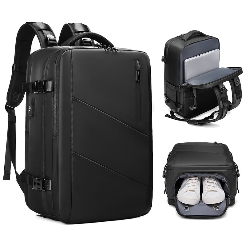 Mochila nylon viajes computadora gran capacidad ligera