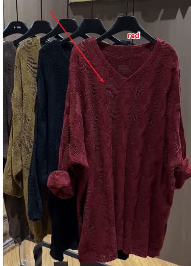 Suéter tejido con cuello en V, manga larga y efecto 3D