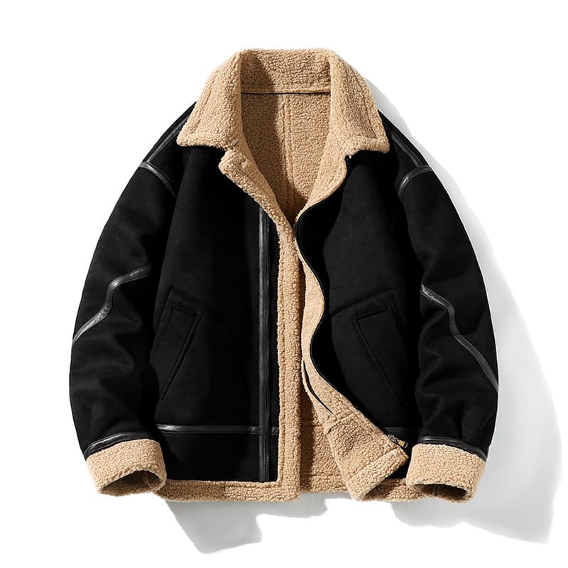 Chaqueta acolchada con forro polar grueso y cálido