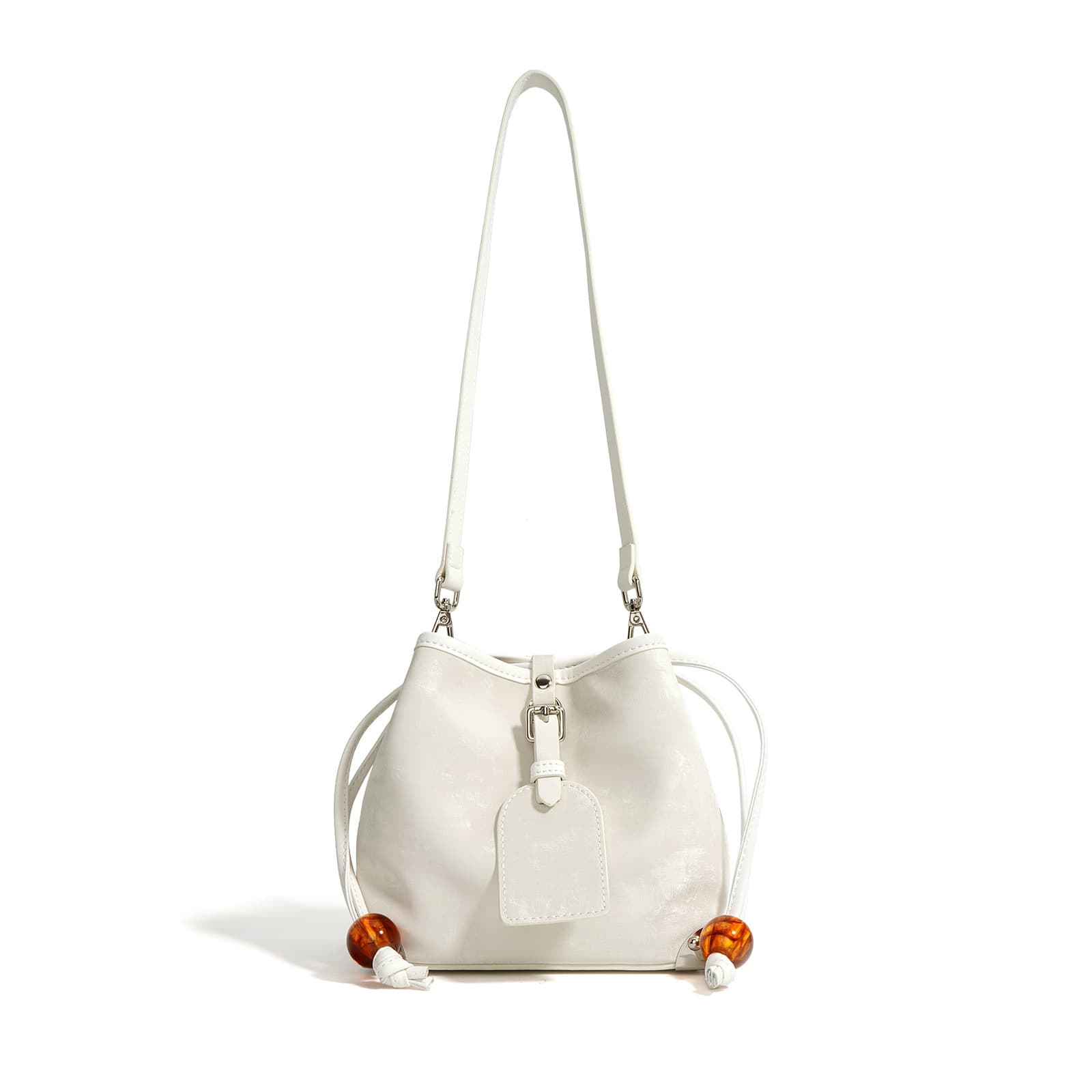 Bolsa de cuero genuino tipo crossbody estilo satén