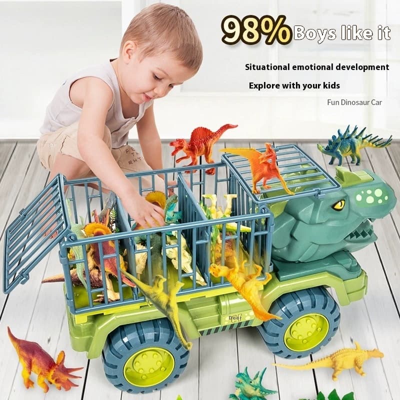 Conjunto de autos de dinosaurio para niños