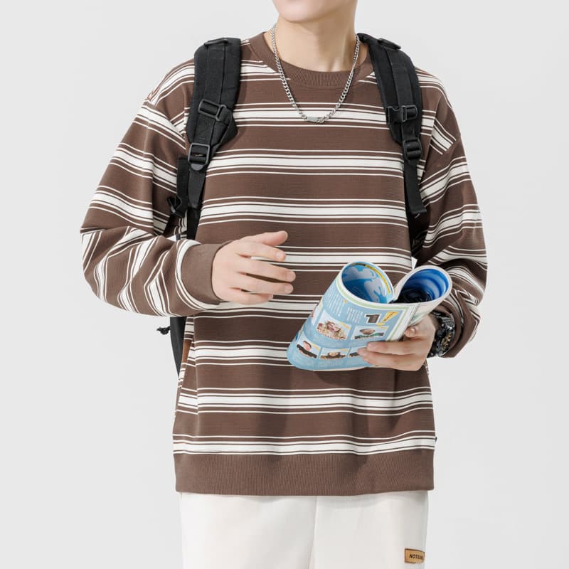 Suéter de rayas casual para hombre