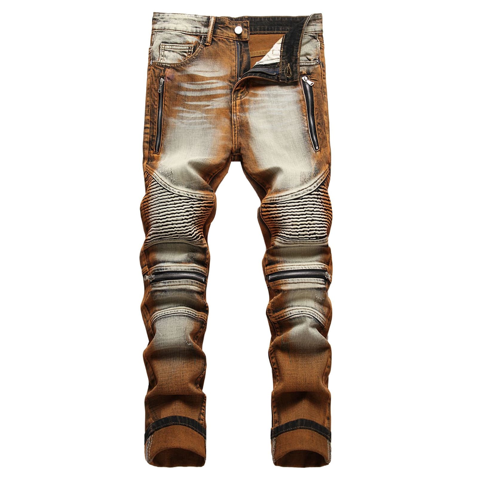 Jeans skinny con detalles de cremallera decorativa
