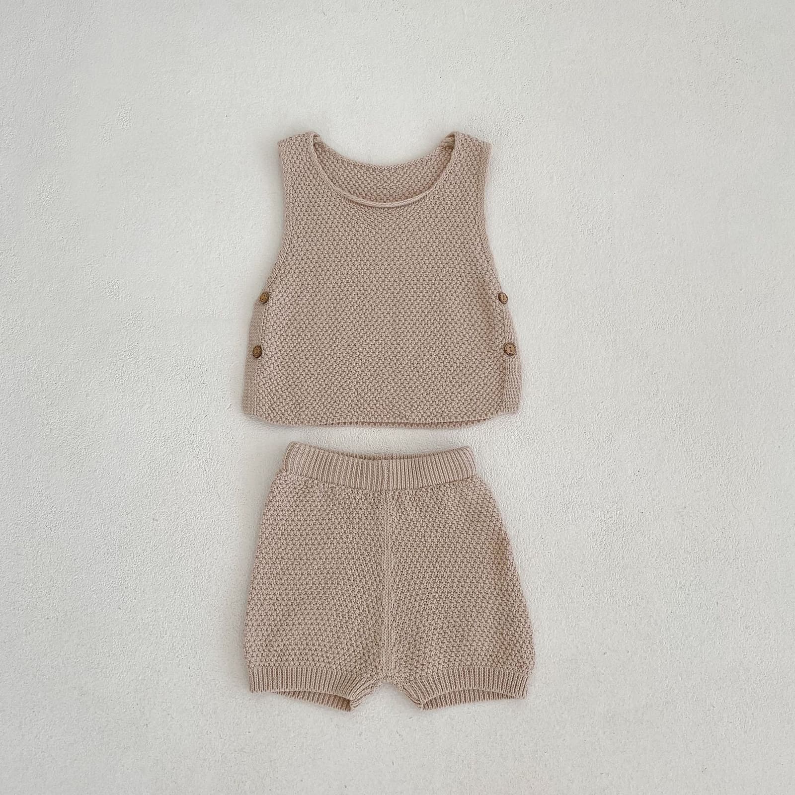 Conjunto de 2 piezas chaleco y shorts para bebé