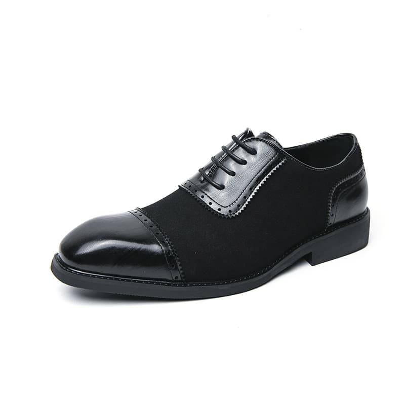 Zapatos de negocios con suela gruesa y punta redonda para hombres