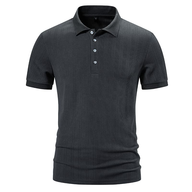 Camisa de hombre con cuello solapa y manga corta