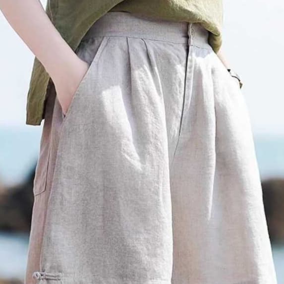 Pantalón ancho de algodón holgado, estilo retro