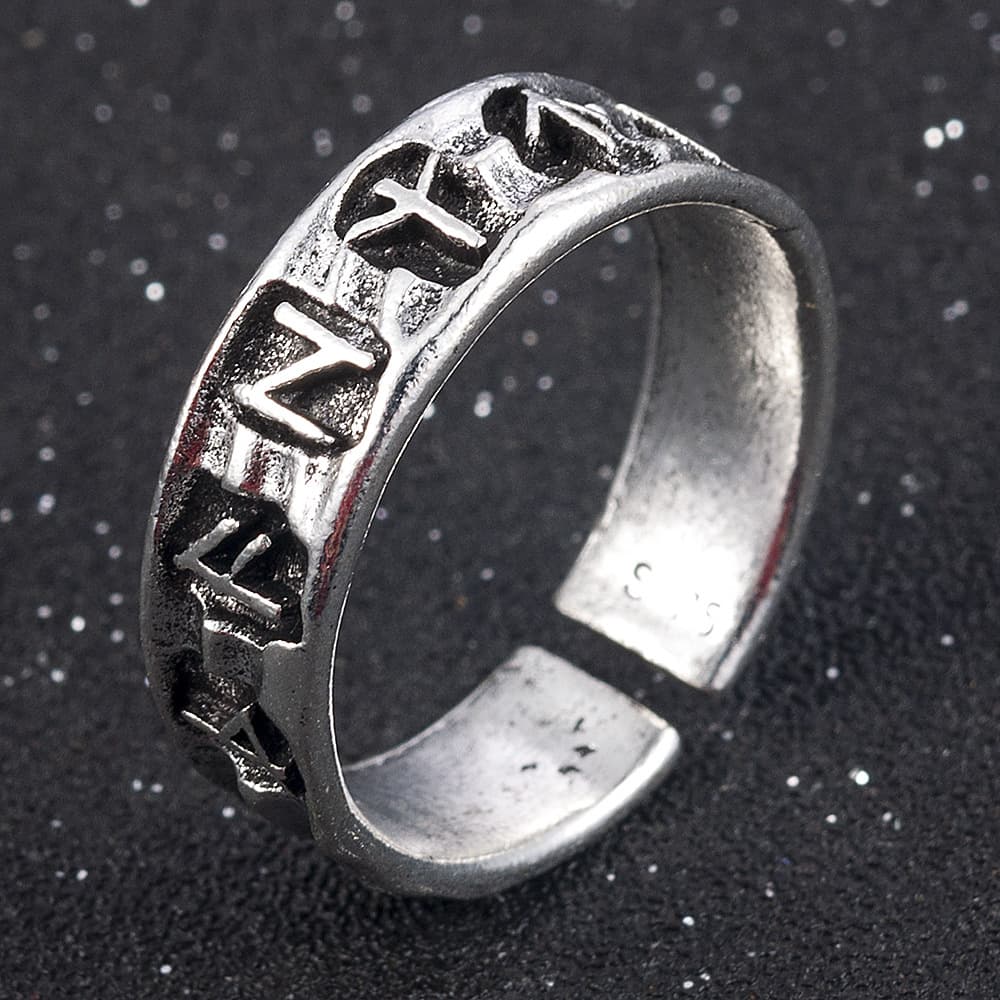 Anillo símbolo geométrico ajustable vintage