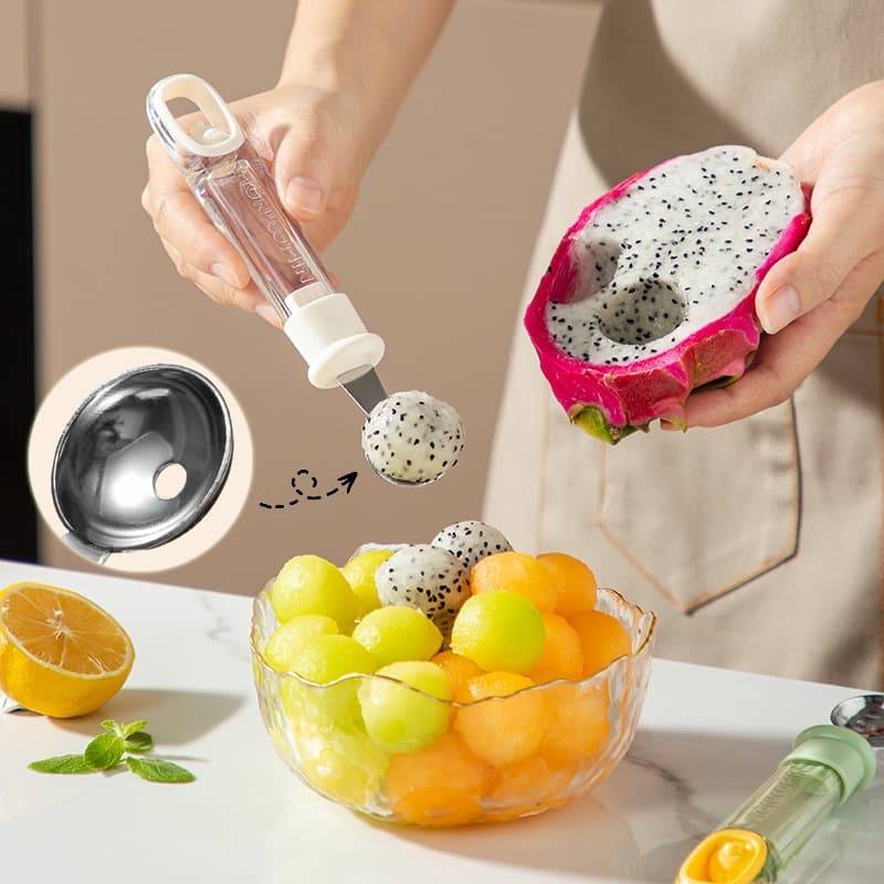 Sacabolas de frutas acero inoxidable con mango ergonómico