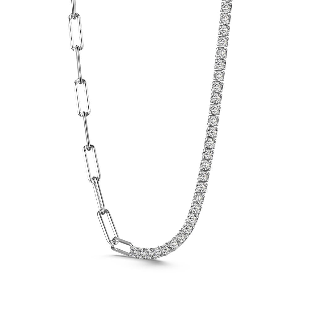 Collar tenis con zirconia en plata 925