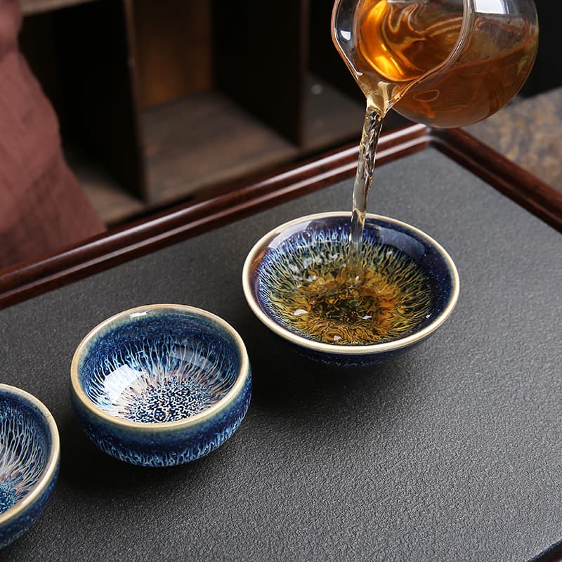 Tazón de cerámica vidriada para té gongfu