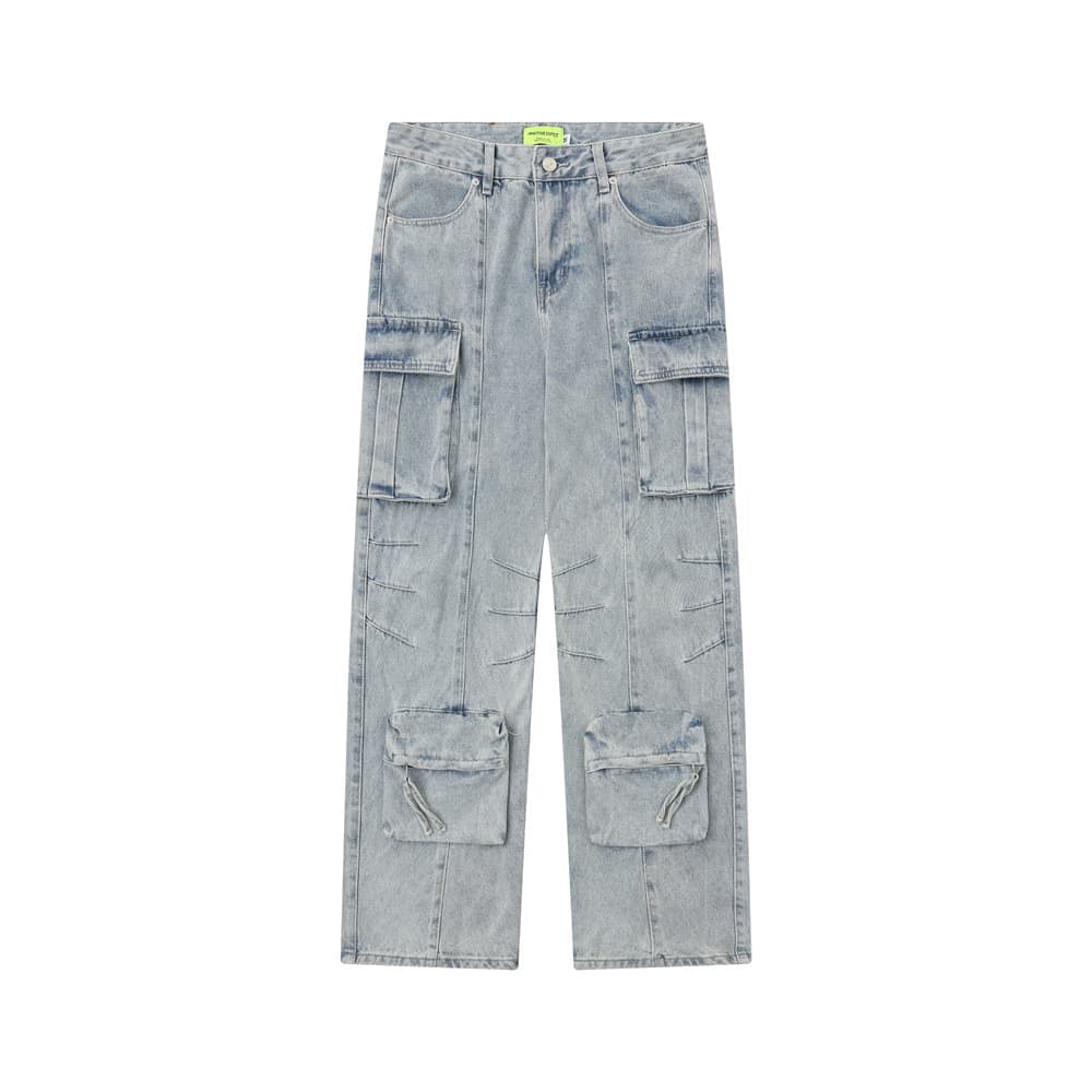 Pantalón vaquero con múltiples bolsillos para trabajo