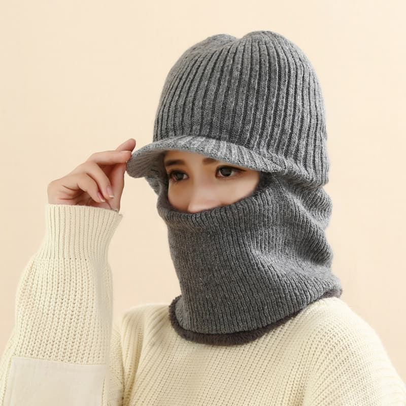 Gorro de lana tejido, cálido y grueso