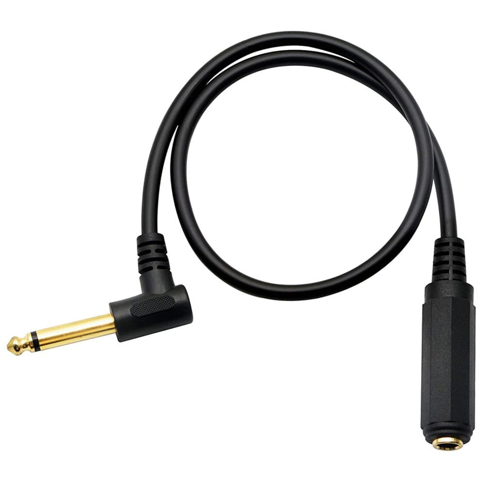 Cable de audio micrófono macho a hembra con conector acodado