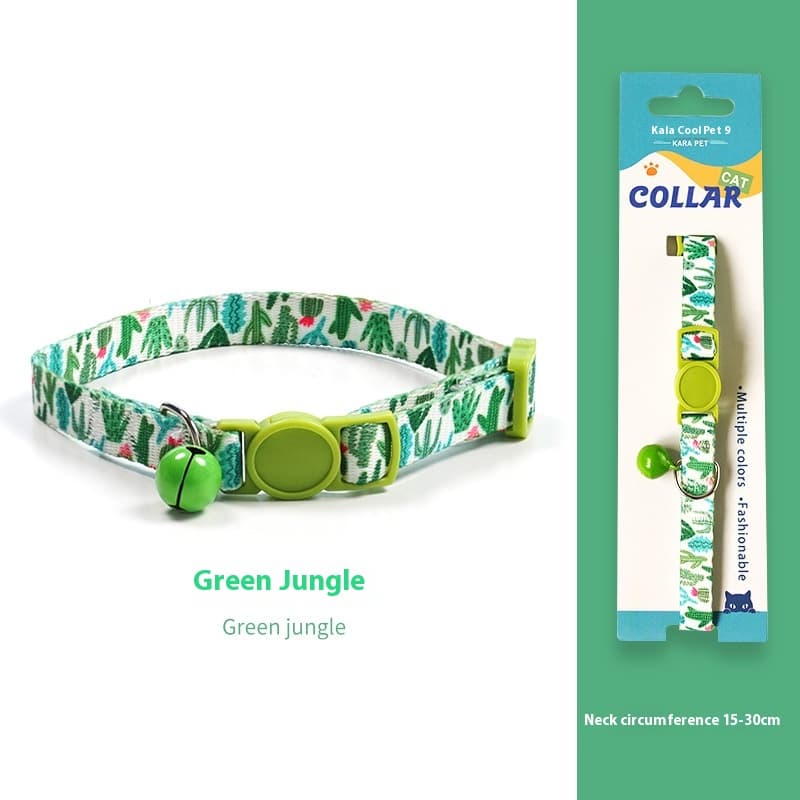 Collar tejido con cascabel antiexplosión para gatos