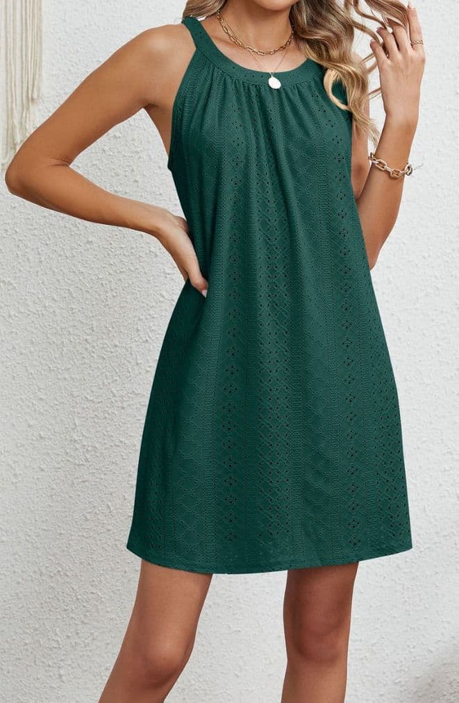 Vestido sin mangas de ganchillo calado