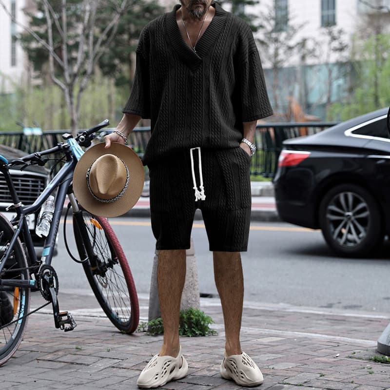 Conjunto casual de dos piezas con camiseta y short