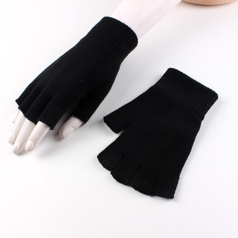 Guantes tejidos sin dedos para conducción y ciclismo