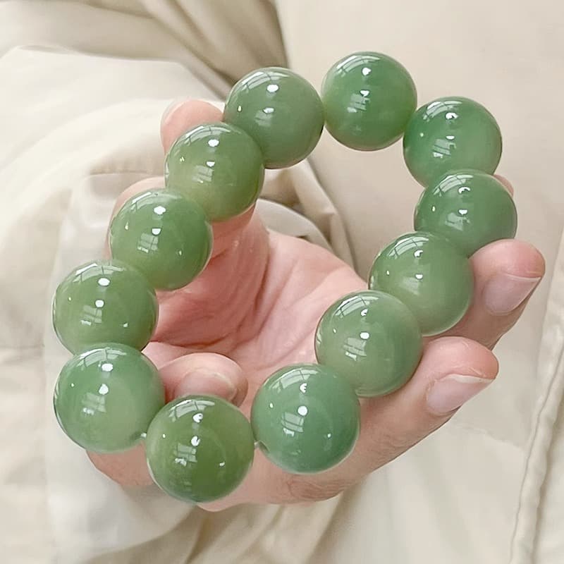 Pulsera de semilla de bodhi con cuentas grandes