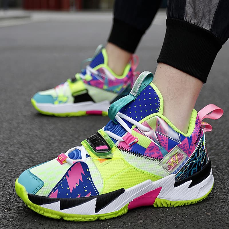 Zapatillas baloncesto tela voladora talle joven