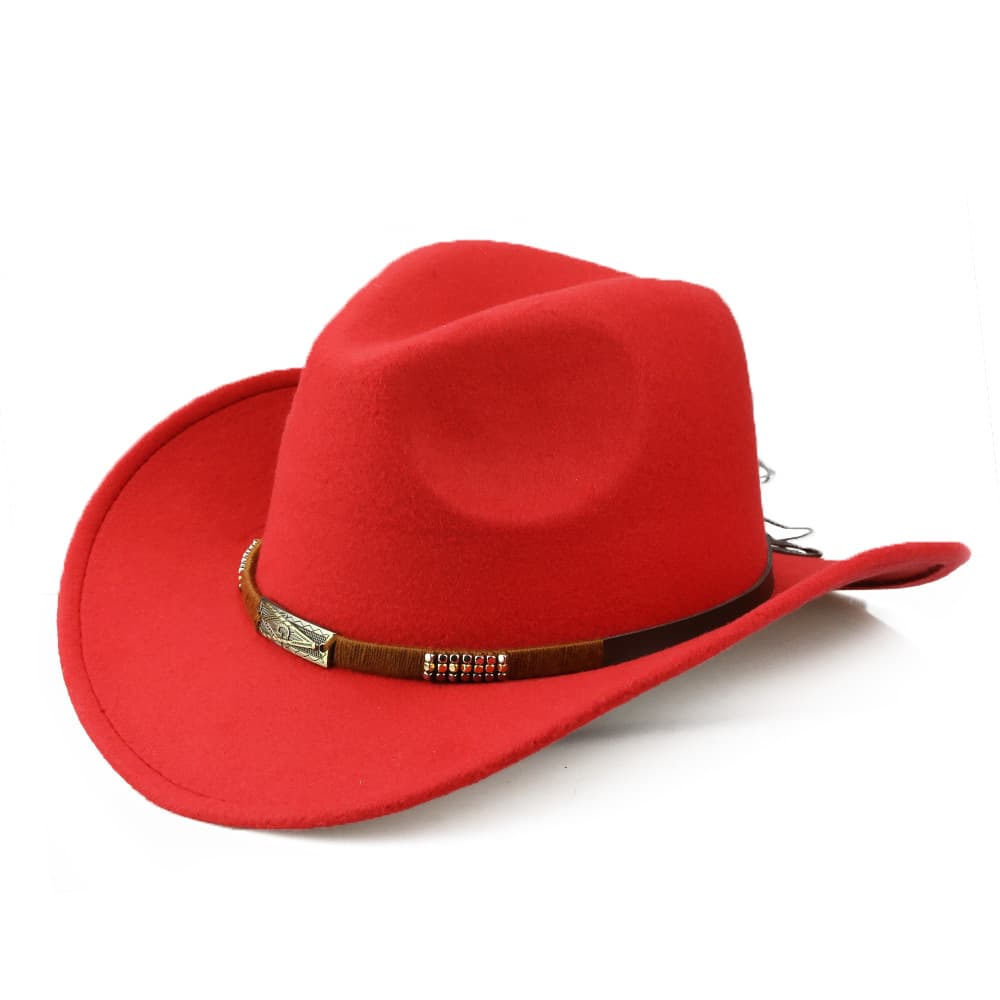 Sombrero estilo vaquero de lana y fieltro