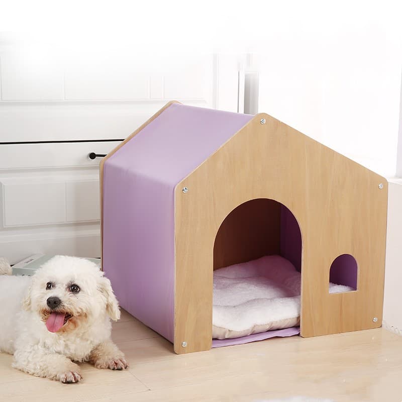 Caseta de madera para mascotas, diseño universal de cuatro estaciones