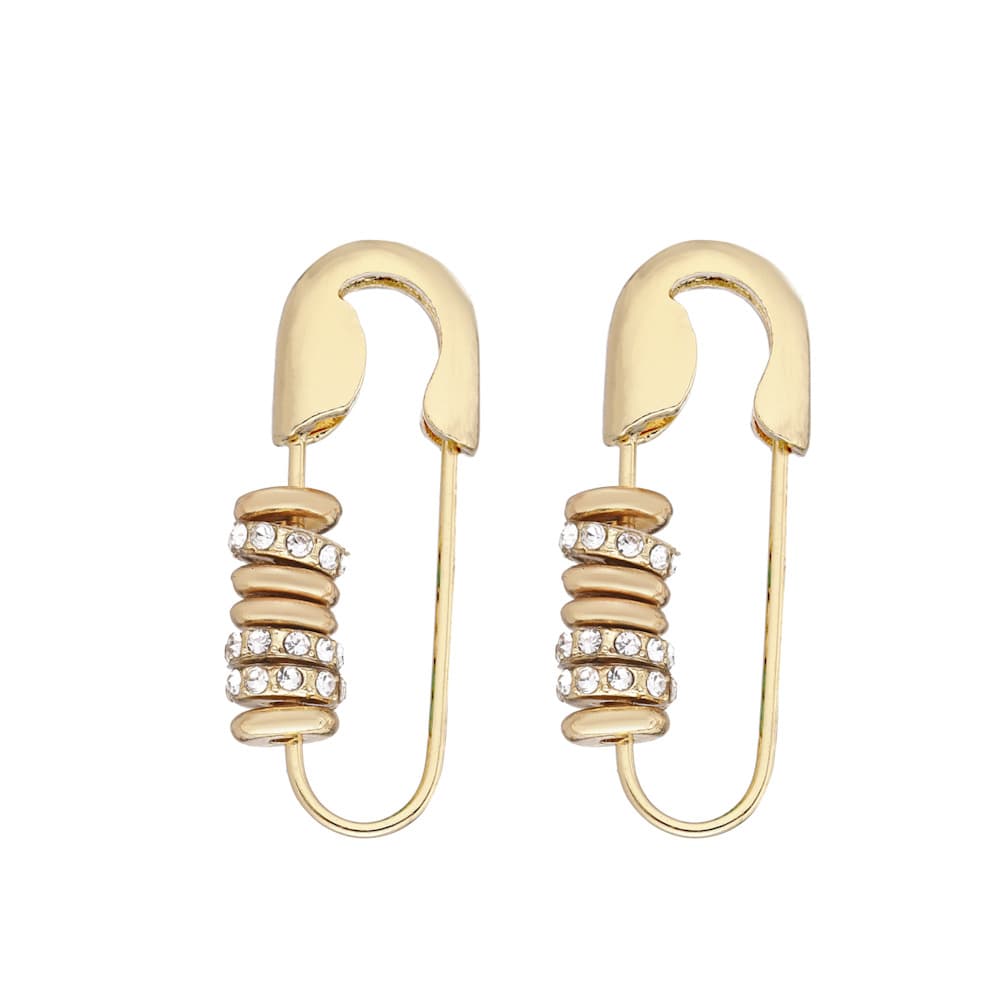 Aretes de diamante asimétricos con diseño personalizado, estilo europeo