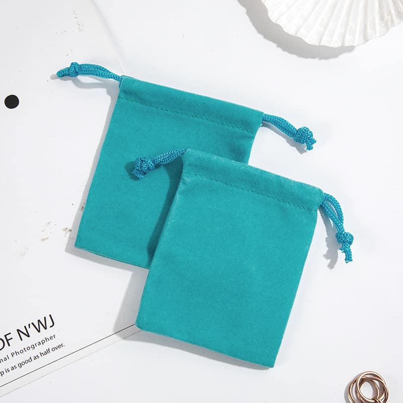 Bolsa de tela con cordón para joyería, juego de 2