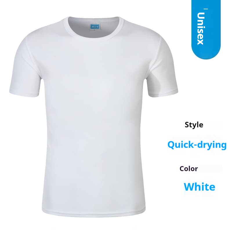 Camiseta deportiva cuello redondo manga corta para maratón