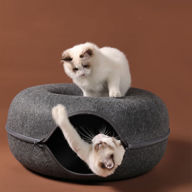 Nido de fieltro para gatos dual y removible