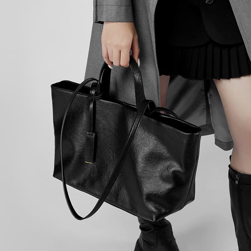 Bolsa de cuero genuino un hombro estilo retro