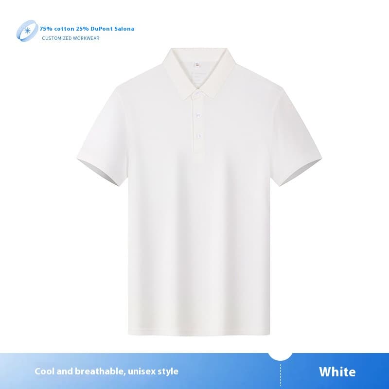 Camisa de algodón peinado para hombre, manga corta