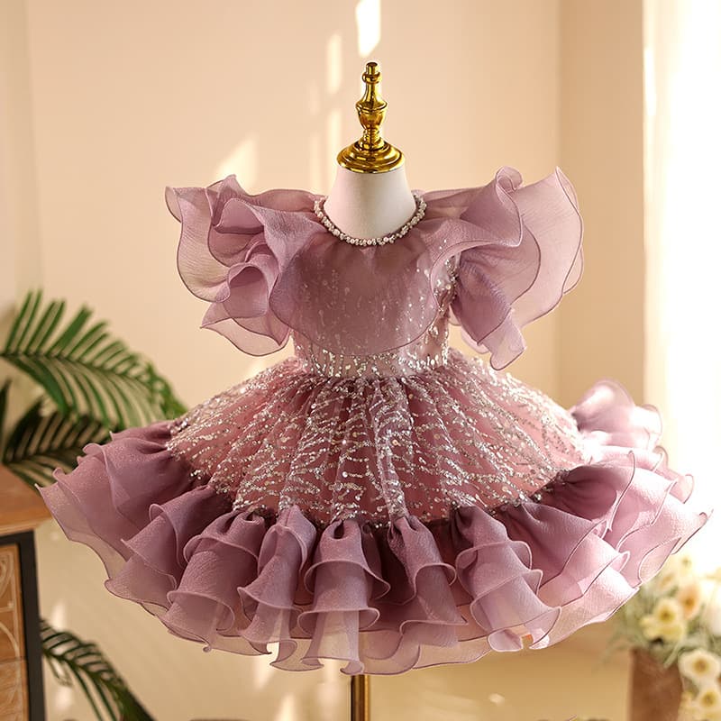 Falda tutú princesa de fiesta para niña color rosa