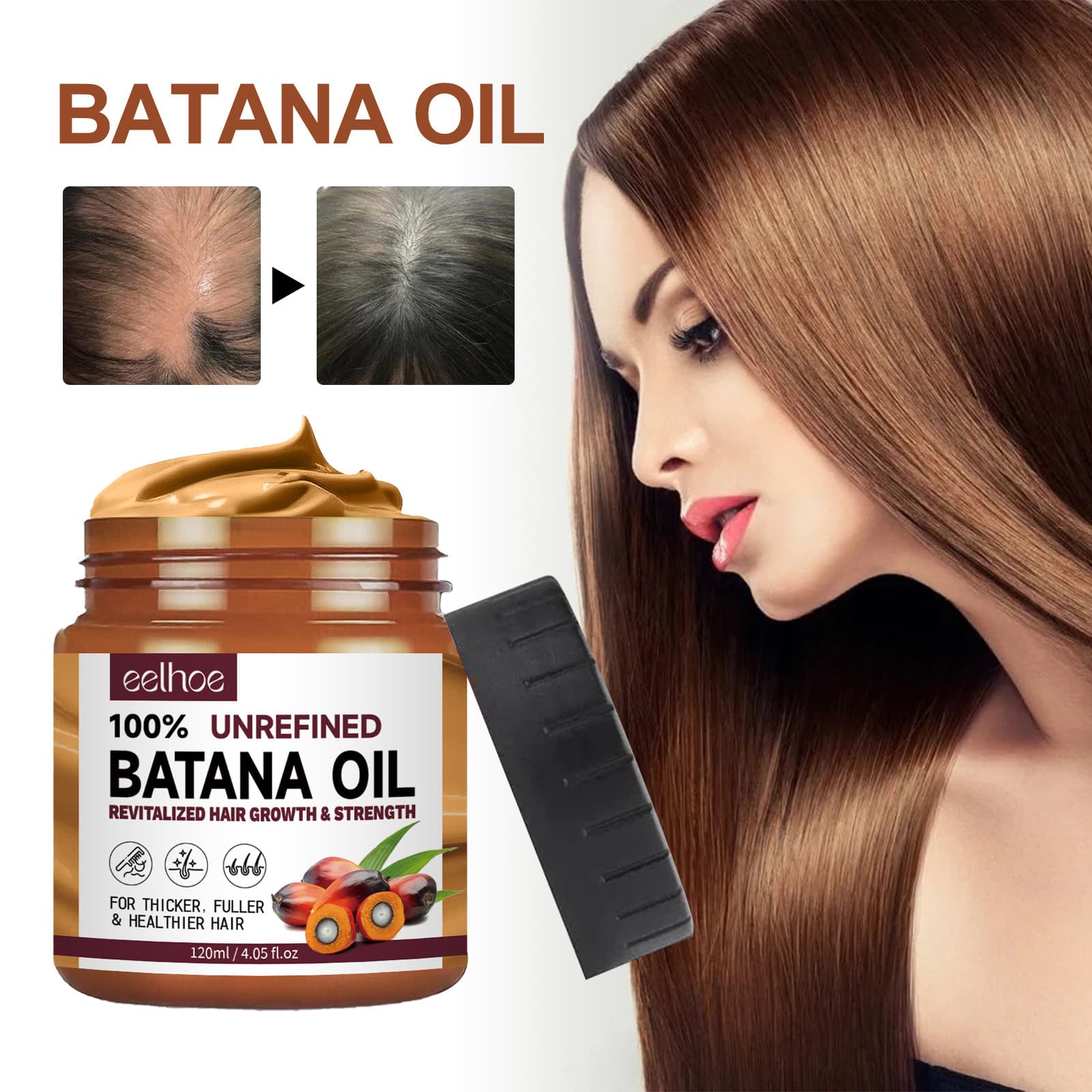 Acondicionador de aceite de batana para cabello dañado
