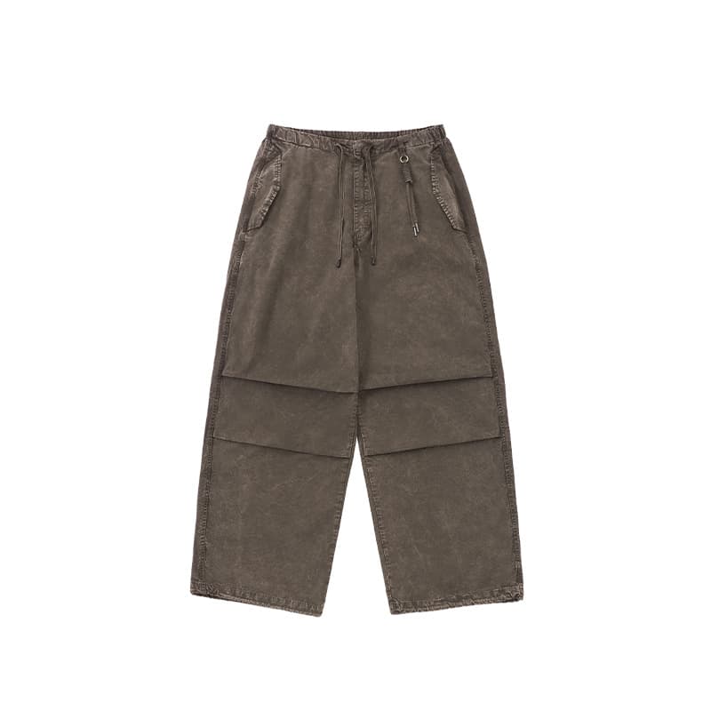 Pantalones paracaidista de algodón con bolsillos laterales