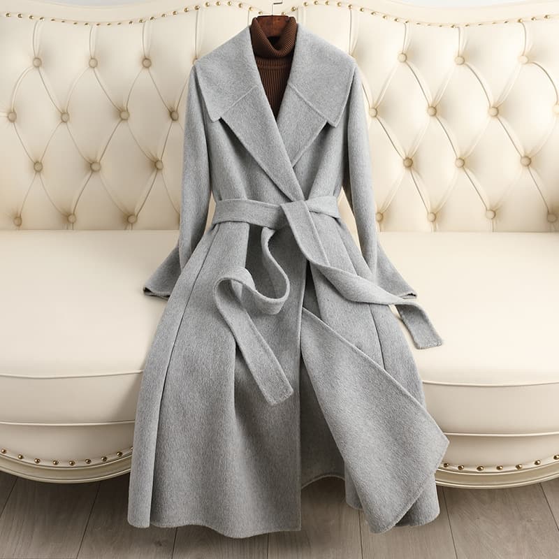 Abrigo cachemira reversible de mujer