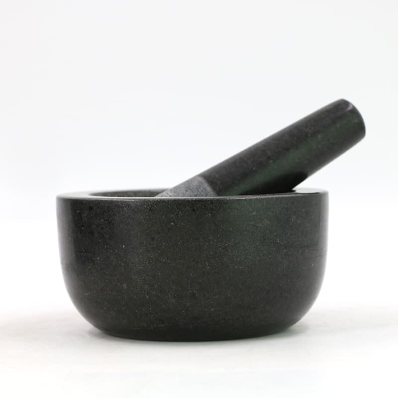 Mortero de mármol vintage para cocina