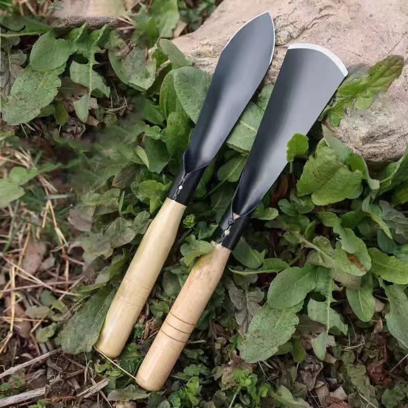 Juego de pala de jardín multiusos plana y puntiaguda