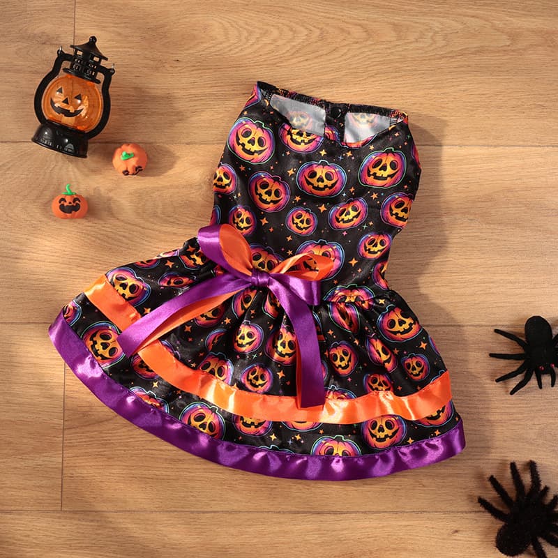 Falda Halloween doble capa mascotas adorable
