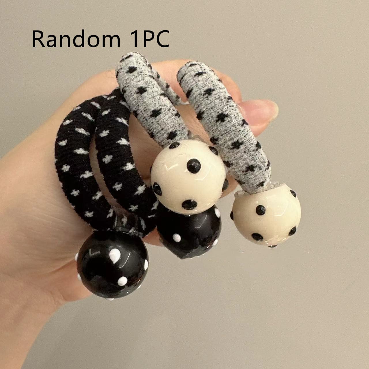 Banda elástica para cabello puntos polka alta elasticidad
