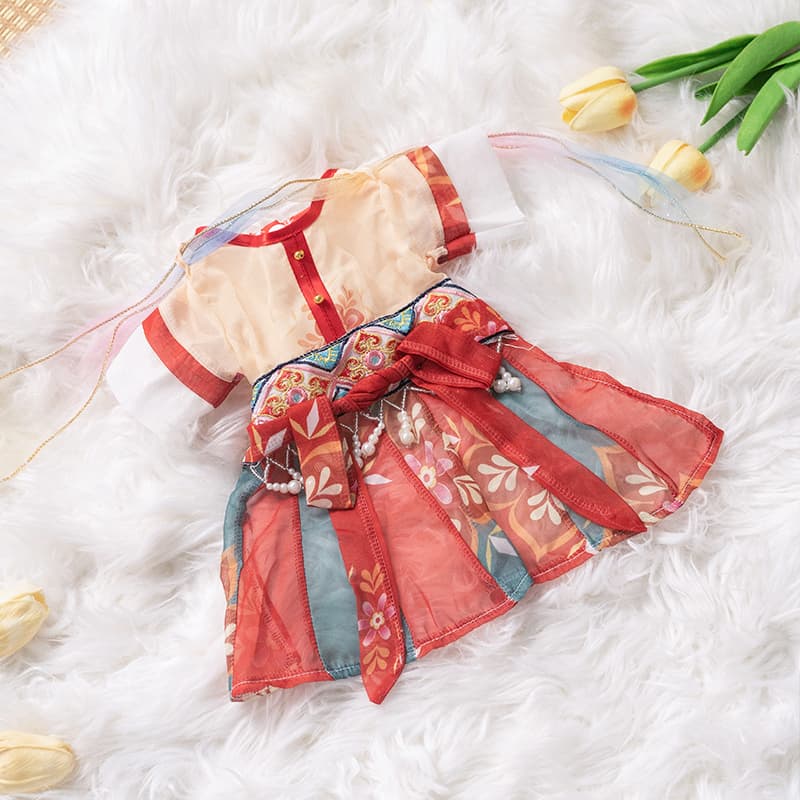Falda princesa hanfu para gatos y perros