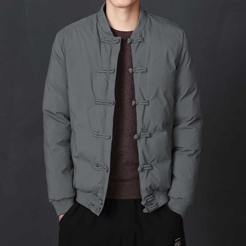 Abrigo acolchado estilo Tang, grosor extra