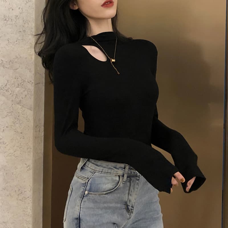 Suéter tipo pullover slim fit para otoño e invierno