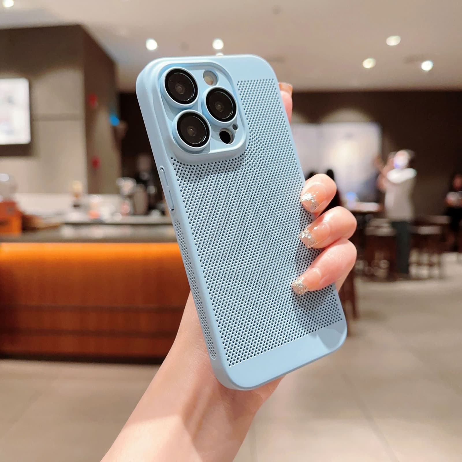 Funda ultrafina de malla para teléfono