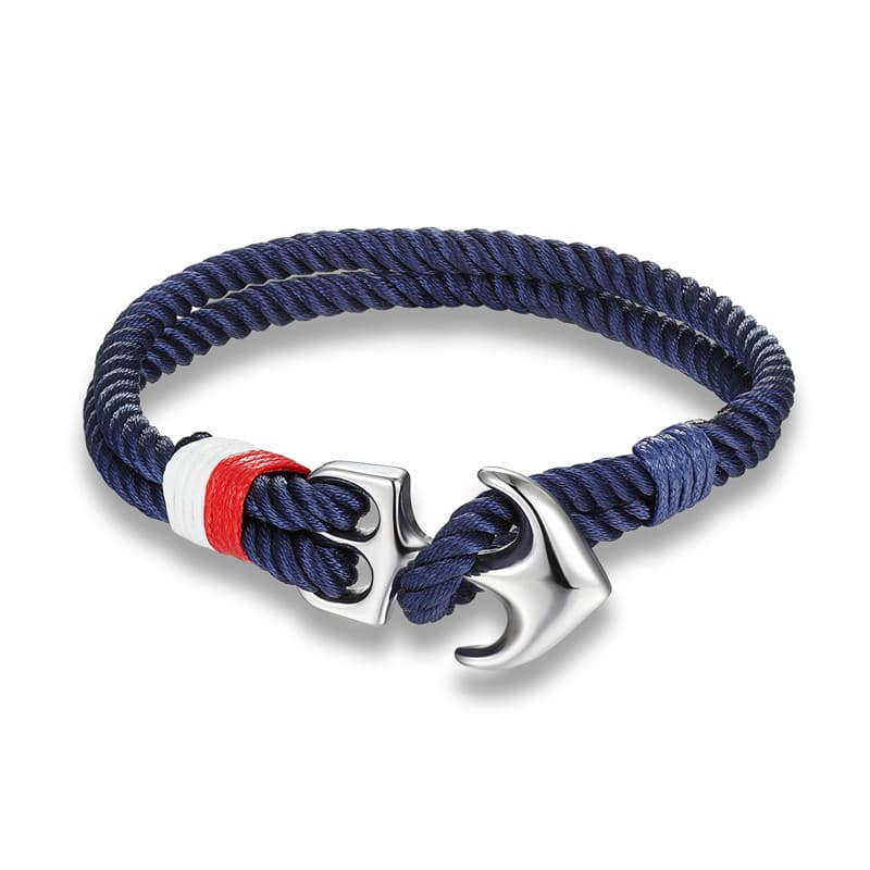 Pulsera de paracord náutica con anclaje para hombre