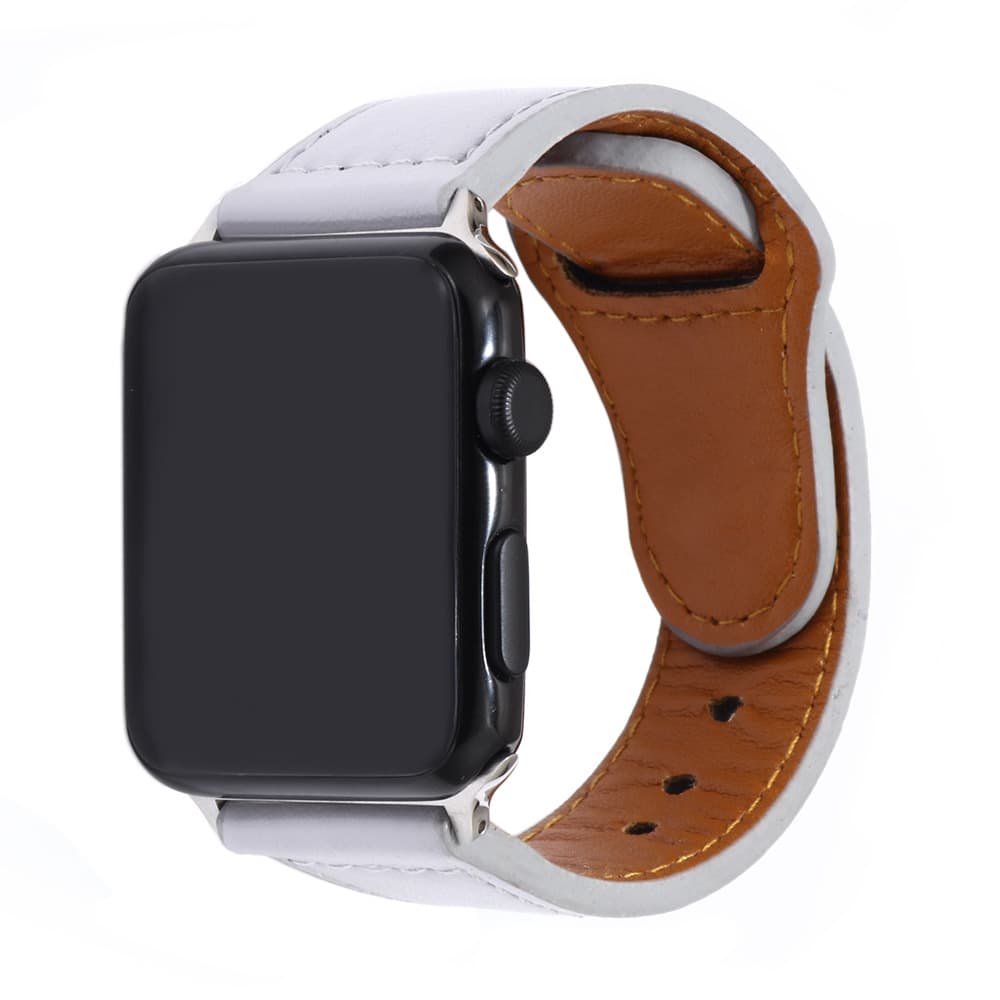 Correa de reloj versátil en cuero artificial, diseño geométrico